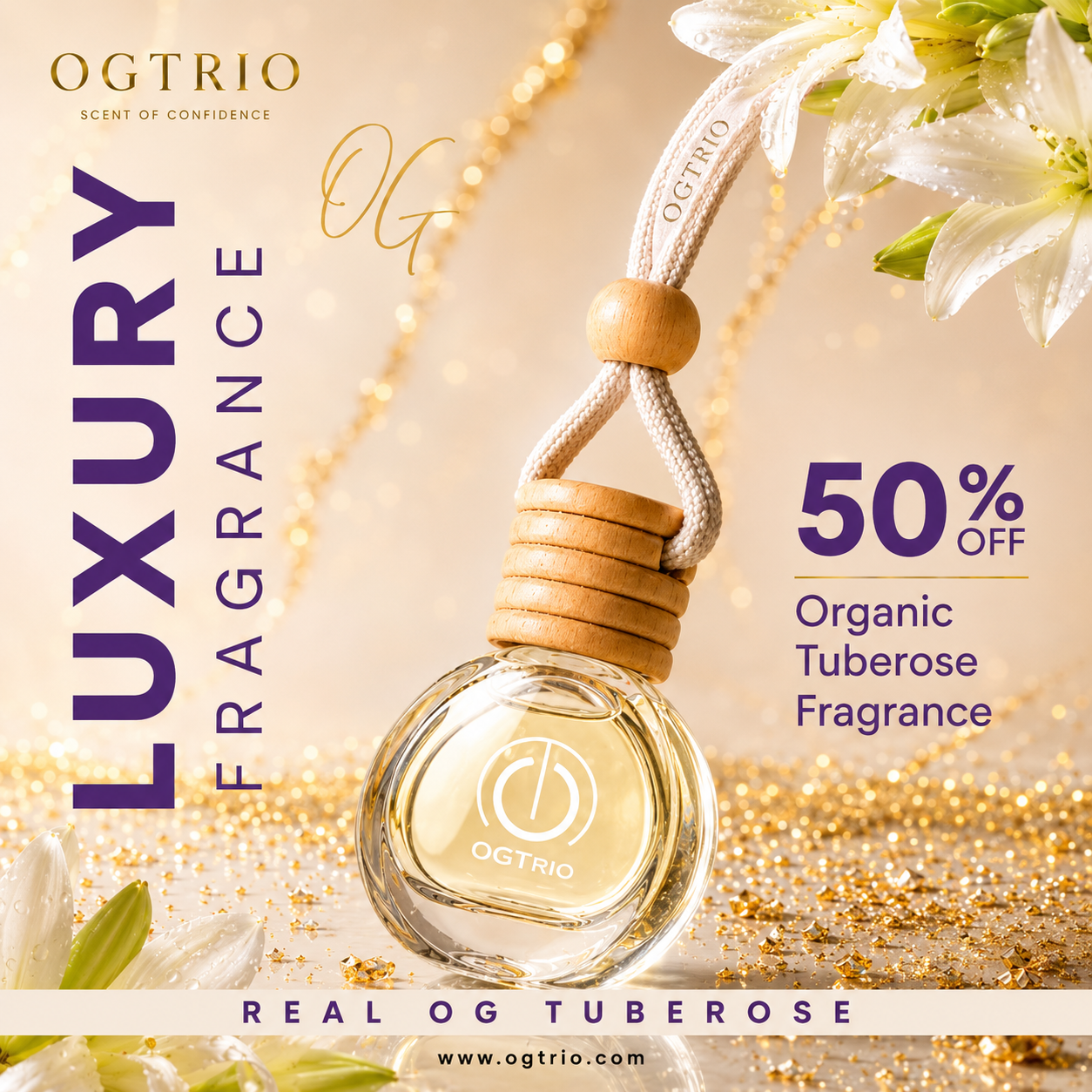 OGTRIO Organic Tuberose Luxury Fragrance