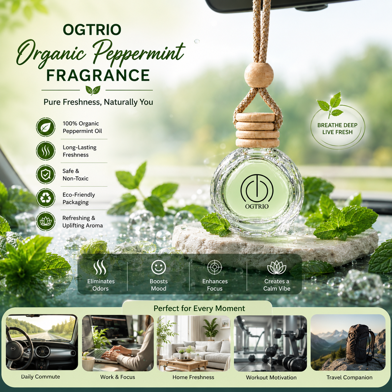 OGTRIO Organic Peppermint Luxury Fragrance