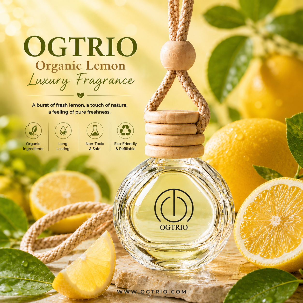 OGTRIO Organic Lemon Luxury Fragrance